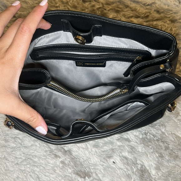 INC Elegant Black Chain Strap Women's Bag - Picture 4 of 6